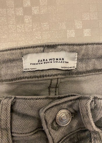 34 Beden gri Renk Zara Gri Kadın Jean