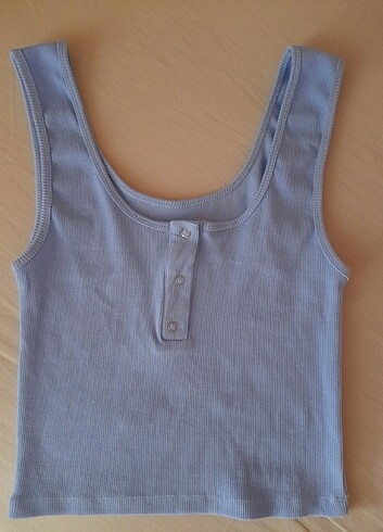 xl Beden Bebek mavisi crop atlet