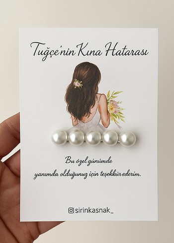 Beyaz Boncuklu Kadın Broş - Düğün Temalı