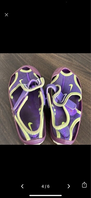 24 Beden mor Renk Nike 24/25 numara sandalet
