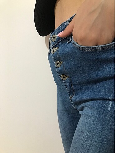 31 Beden mavi Renk Yüksek Bel Dar Paça Skinny Kot pantolon