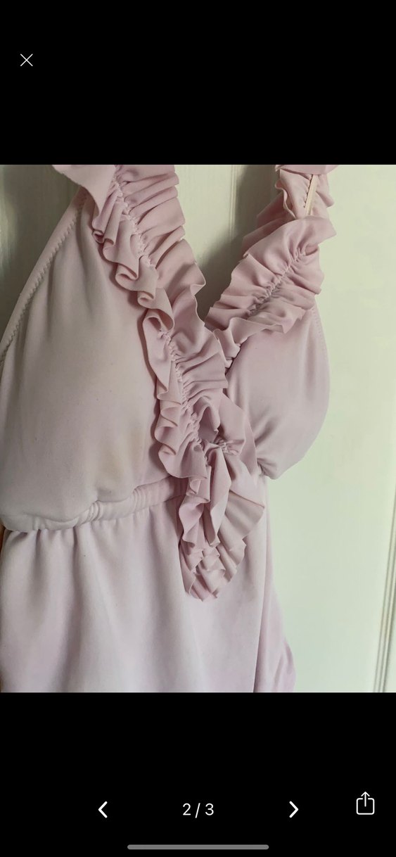 Pembe Fırfırlı Bohem Kadın Mayo - Görsel 2