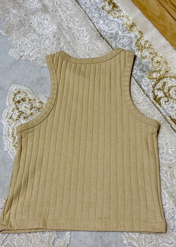 Bej Kadın İnce Örgü Atlet - Görsel 2