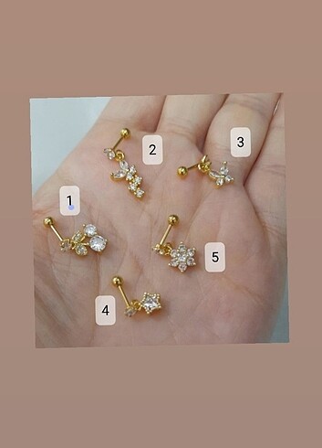 Piercing tragus helix küpe