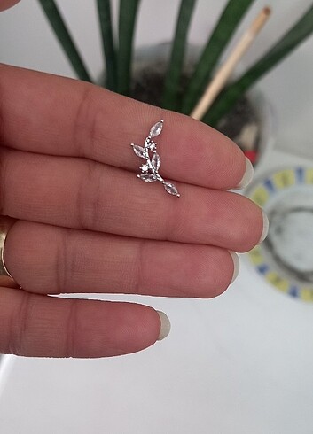 Sterling silver Piercing tragus helix küpe