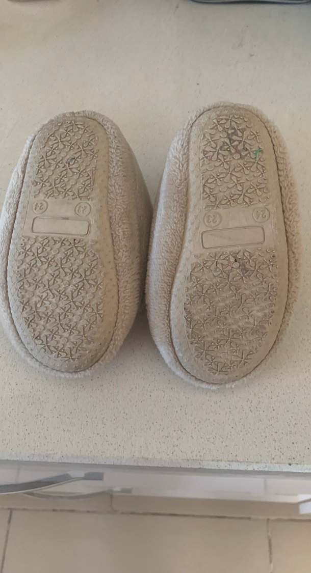 Nakışlı Çocuk Ev Terliği, Kürklü, Bej 23-24 - Görsel 2