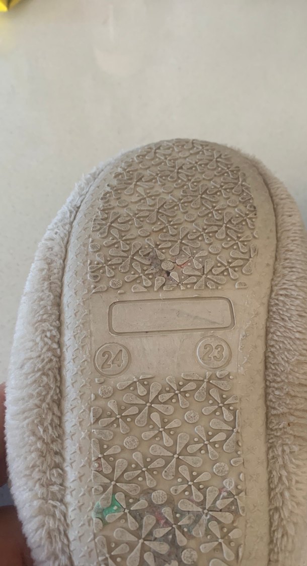 Nakışlı Çocuk Ev Terliği, Kürklü, Bej 23-24 - Görsel 3