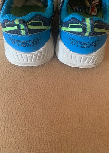 22 Beden Skechers Mavi ve Gri Erkek Çocuk Spor Ayakkabı 22 ışıklı