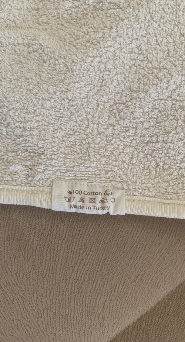 Bebegg Kapüşonlu krem zürafa nakışlı çocuk banyo havlusu 70x70 - Görsel 4