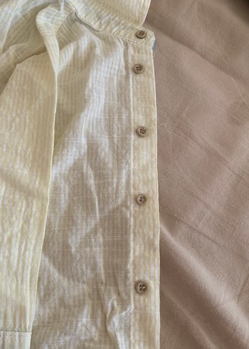 Erkek Çocuk açık sarı pamuklu Gömlek 9 ay - Görsel 6