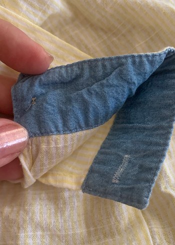 Erkek Çocuk açık sarı pamuklu Gömlek 9 ay - Görsel 7