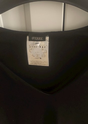 Ferre marka Siyah viskon V Yaka Uzun Kollu Pul Detaylı Bluz M - Görsel 2