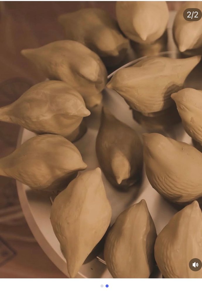 Seramik Kuş Figürleri ham boyanmamış - Görsel 2