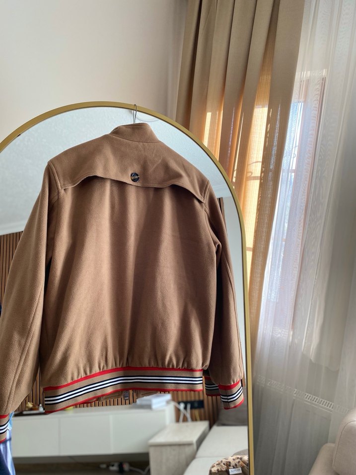 İthal ürün A kalite Düğmeli Kahverengi Erkek Midi Ceket - Görsel 4