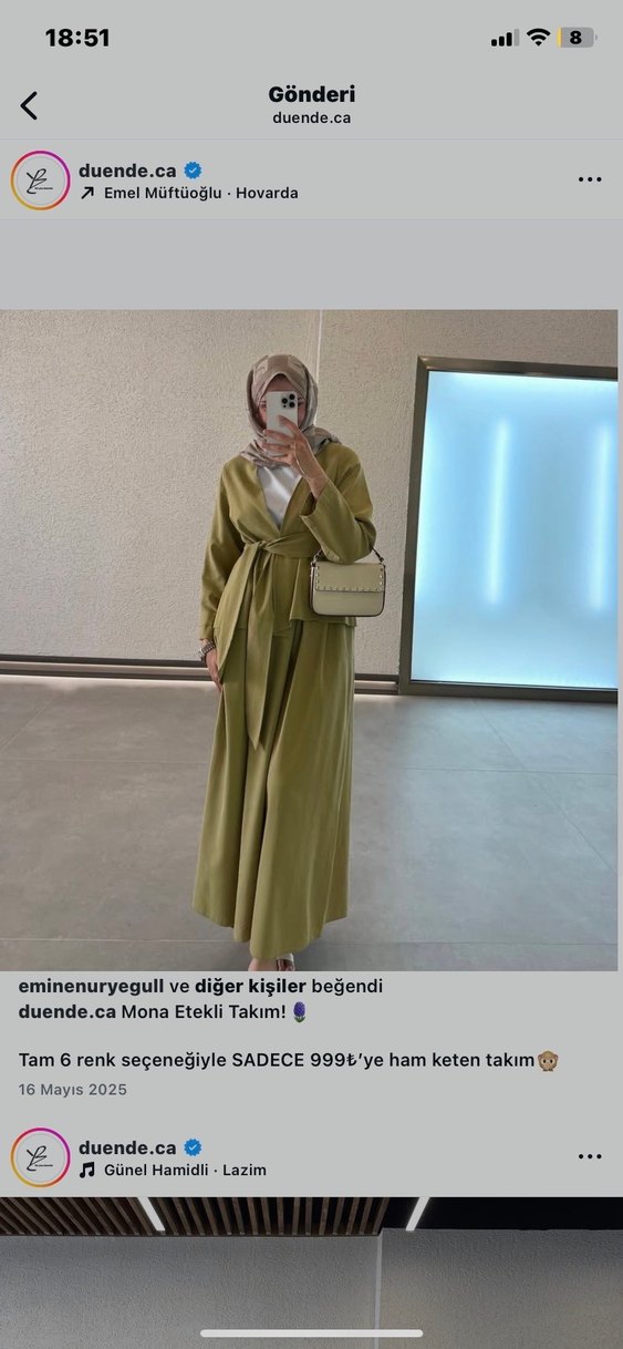 Kemerli Salaş Midi Kimono - Haki - Görsel 2