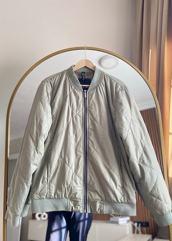 Bej Midi Boy  Ceket Fermuarlı - Görsel 2