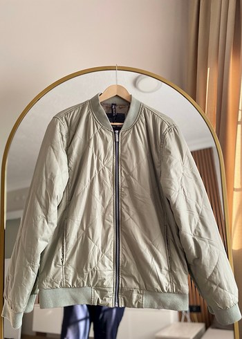 Bej Midi Boy  Ceket Fermuarlı - Görsel 3