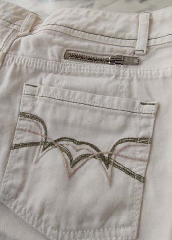 Bohem Beyaz Pamuklu Mini Şort - Görsel 6