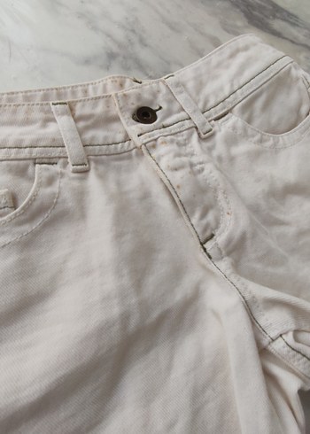 Bohem Beyaz Pamuklu Mini Şort - Görsel 12