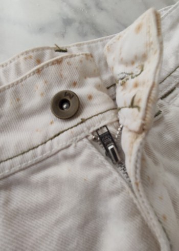 Bohem Beyaz Pamuklu Mini Şort - Görsel 10