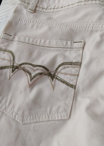 Bohem Beyaz Pamuklu Mini Şort - Görsel 7