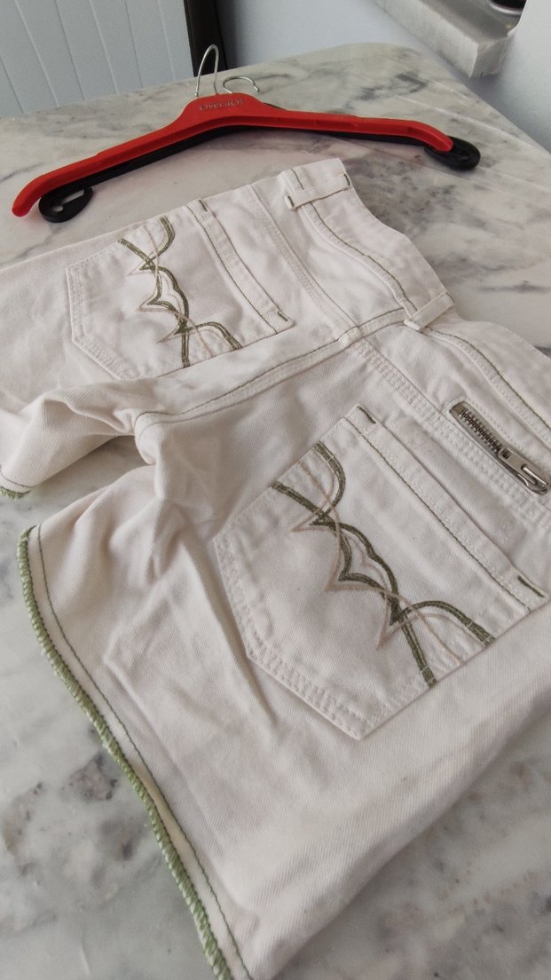 Bohem Beyaz Pamuklu Mini Şort - Görsel 5