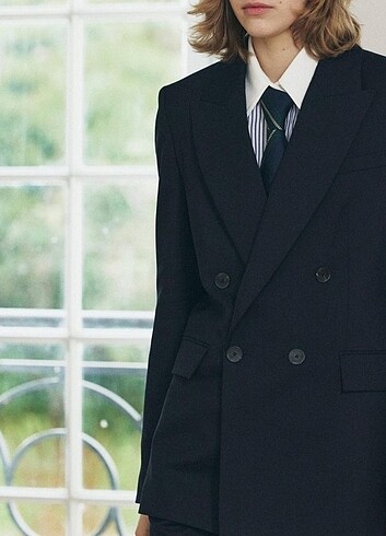 Zara ZARA YÜZDE YÜZ YÜN BLAZER TAKIM