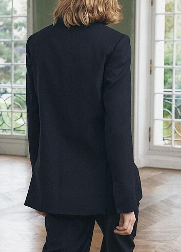 xs Beden ZARA YÜZDE YÜZ YÜN BLAZER TAKIM