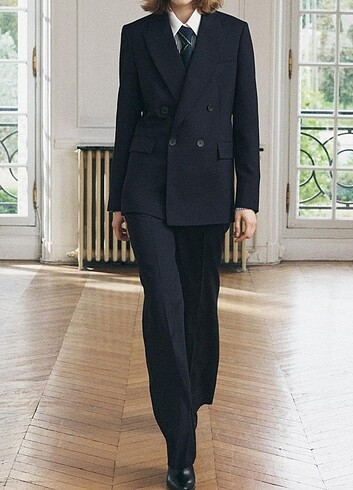ZARA YÜZDE YÜZ YÜN BLAZER TAKIM