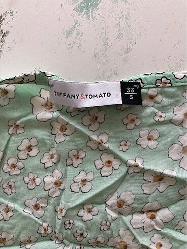 Tiffany Tomato çiçekli yazlık elbise