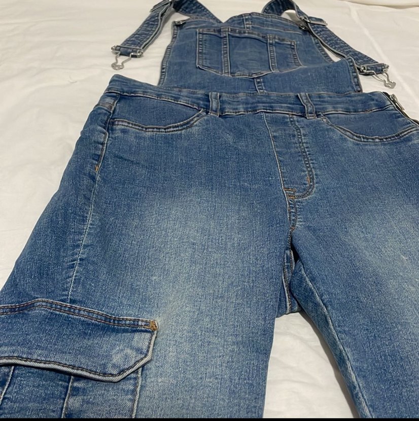 Mavi Kadın Kot Tulum - Görsel 2