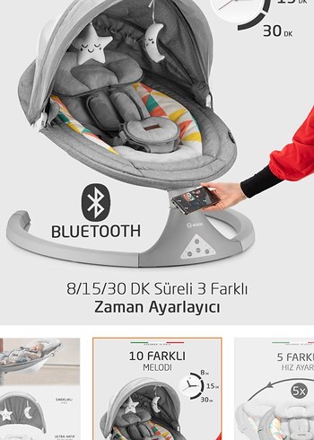 Gri Bebek Salıncağı ve Sepeti - Görsel 4