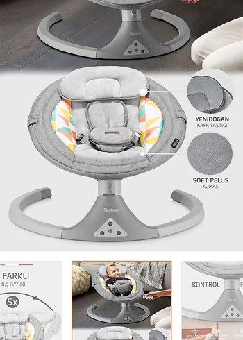 Gri Bebek Salıncağı ve Sepeti - Görsel 6