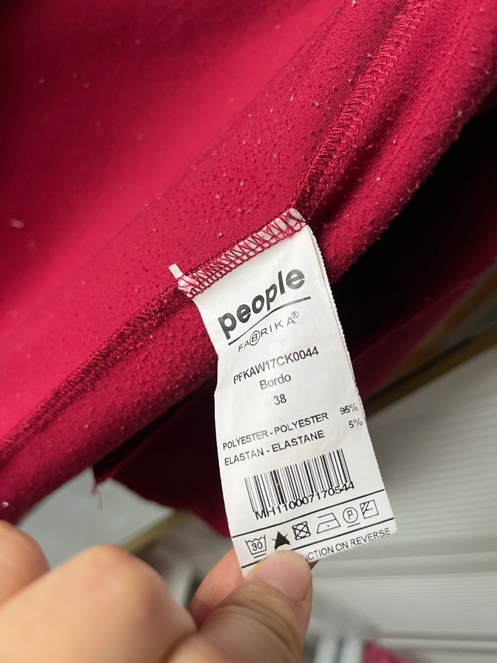 Bordo Kadın Midi Blazer Ceket - Görsel 4