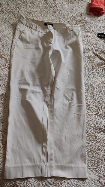 Zara Beyaz pantolon bol paça