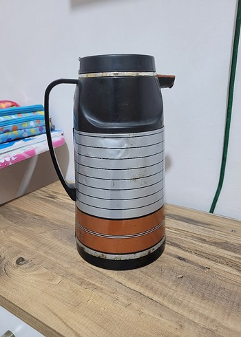 Gri ve Kahverengi Termos Çaydanlık - Görsel 4