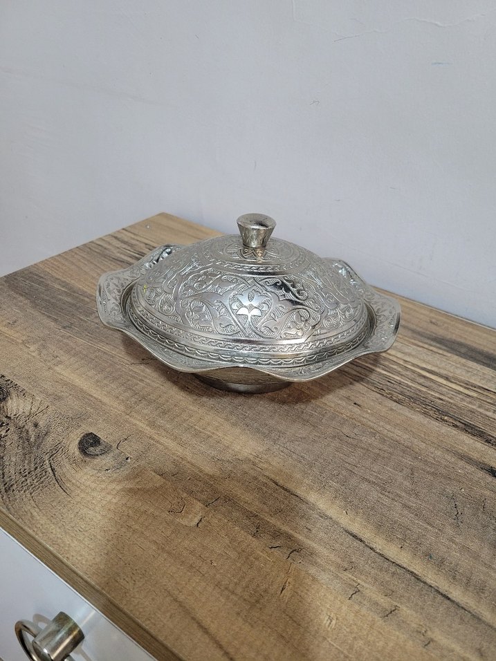 Yılan Desenli Parlak Beyaz Tabak - Görsel 5