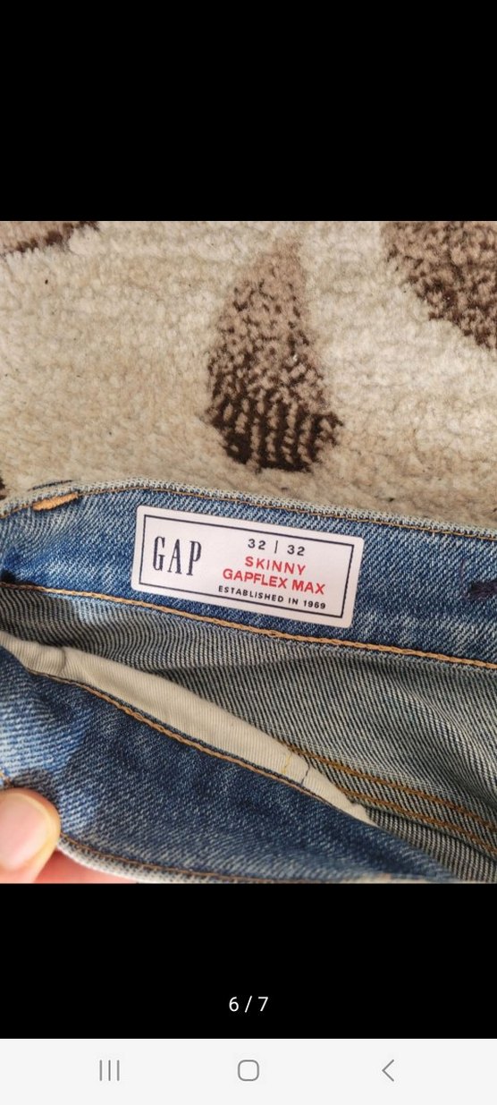 Düğmeli Gri Mavi Bağlama Desenli Kadın Jean - Görsel 5