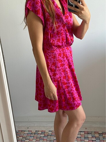 Zara saten elbise
