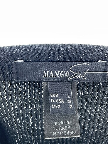 l Beden siyah Renk Mango Bluz %70 İndirimli.