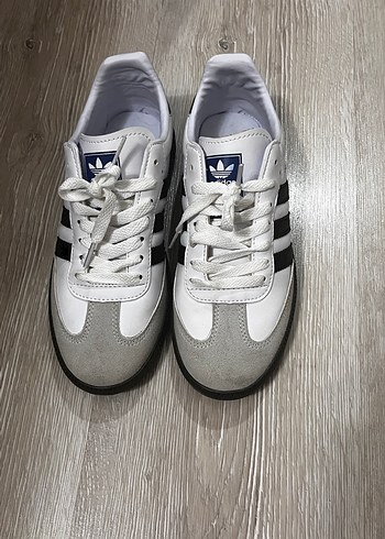 Adidas Samba Kadın Beyaz, Çizgili Spor Ayakkabı
