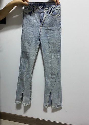 Diğer Acik Mavi Yuksek Bel Denim Jean