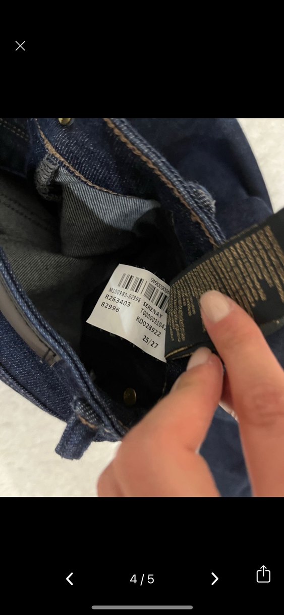 Kadın Lacivert mavi serenay gold Kot Pantolon jean - Görsel 5