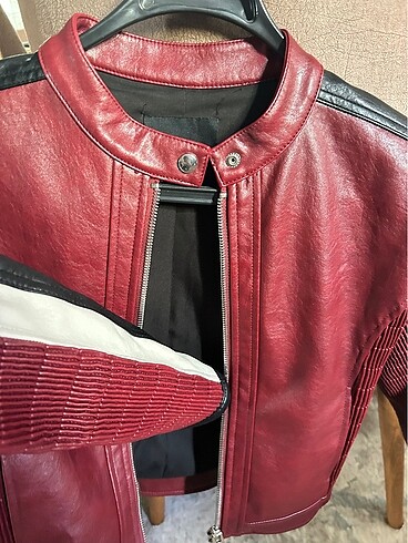 s Beden Mango Biker Deri Ceket