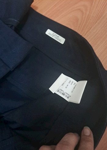 Tiffany Tomato Düğmeli Lacivert Kadın Denim Kumaş Pantolon