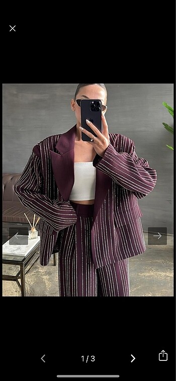 Kadın taşlı blazer takım