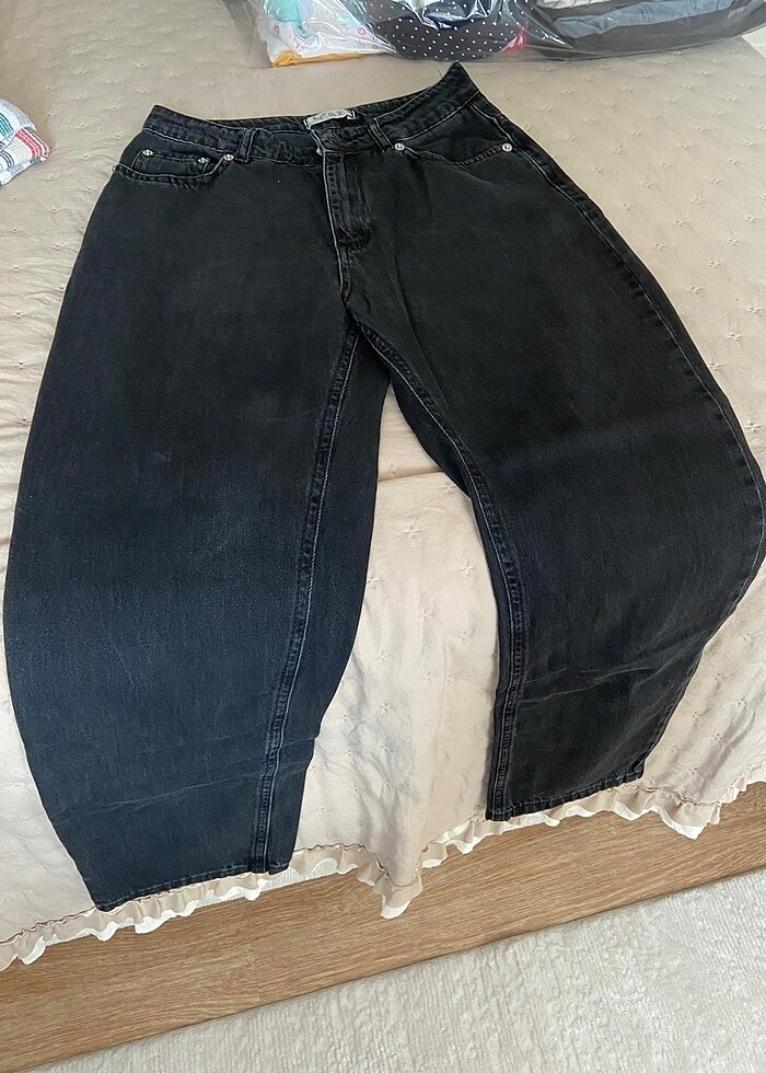 Antrasit mom jean - Görsel 3