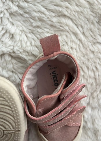 Kız Çocuk Pembe Süet Cırt Cırtlı Spor Ayakkabı - Görsel 5