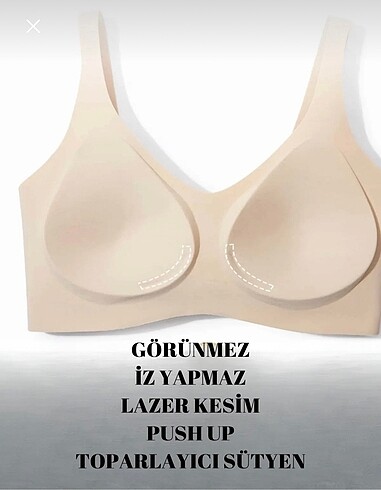 xl Beden ten rengi Renk Lazer kesim iz yapmaz Sütyen