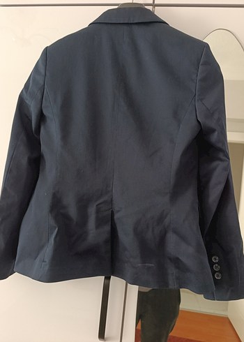 Düğmeli Lacivert Kadın Blazer Ceket - Görsel 3